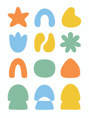 Seamless vector pattern set of beach and summer icons illustration with heart symbol design