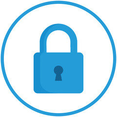 Secure digital access symbol with padlock icon