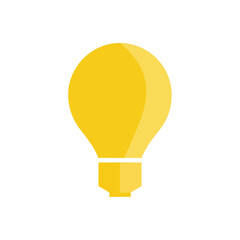 Yellow light bulb representing new ideas and innovation