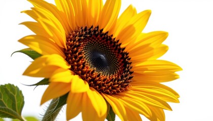 A closeup of a vibrant sunflower in a bright garden nature photography floral closeup outdoor setting