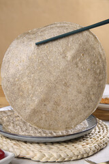 Thin Crunchy Oatmeal Flatbread Perfect for Breakfast - Homemade Whole Grain Tortilla