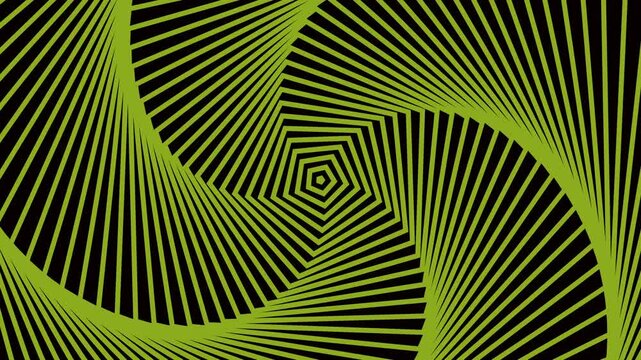 Green spiral line rotation pattern