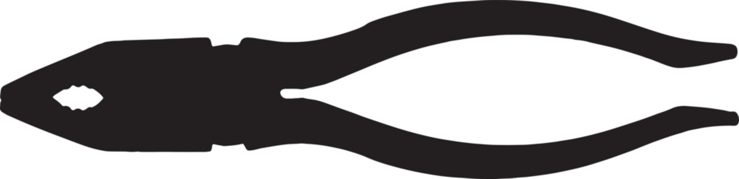 vector,silhouette of a  pilers