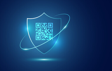icona, scudo, protezione, difesa, sicurezza, sicuro, protetto, antifurto, codice qr, qr, 
