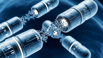 Close-Up of Medical Vials with Liquid Medication and Syringe in a Healthcare Setting