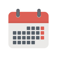 Calendar Vector Icon Illustration Date Time Schedule Day Month Year Organizer Planning Deadline Appointment Reminder Holiday Event Memo