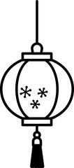 Chinese lantern outline vector illustration.
Traditional hanging lantern line art set.
black and white clipart.
Asian New Year, Lantern Festival, Mid-Autumn Festival, Zhongyuan Festival decoration.