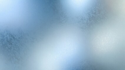 Frosted ice glass surface showing blue and white gradient lighting with shimmering bokeh effect creating an abstract window texture background
