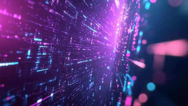 Digital data stream flowing technology cyberspace background