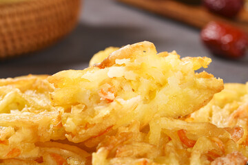 Traditional Chinese Stir-Fried Potato and Shrimp Combination Dish - Fresh Asian Cuisine Cooking