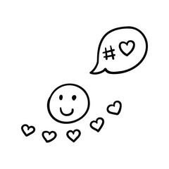 Hand drawn customer rating outline element vector icon design. Feedback concept.