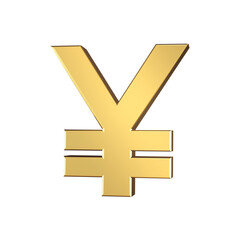 Obraz premium Gold Yen Sign