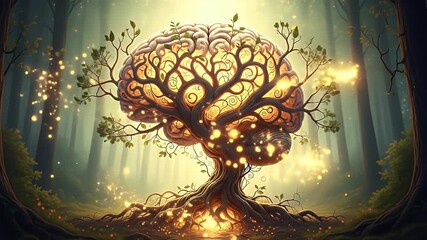 Brain boosting nature and psychology of growth concept