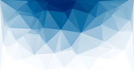 Naklejka premium Abstract blue and white polygonal geometric background with gradient effect