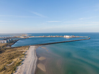 Aerial Drone View of Olpenitz Harbor - Luxury Holiday Homes & Marina on Baltic Sea Coastline