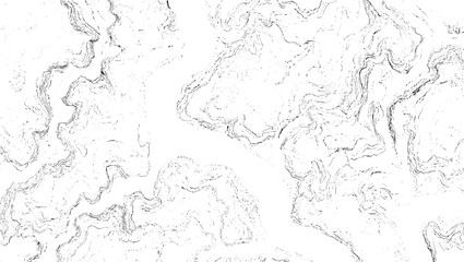Abstract black and white topographic contour lines and dots pattern background