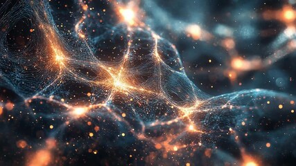 Neural network forming abstract energy connection glowing data - Powered by Adobe