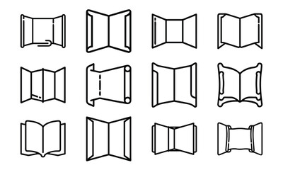 Creative Education and Art Icons Collection – Line Art Set Featuring Music, Theatre, Science, Painting, and Learning Tools for Schools and Online Education Design