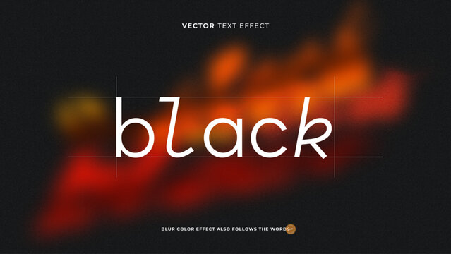 Noir Aesthetic Black Text Effect with Blur