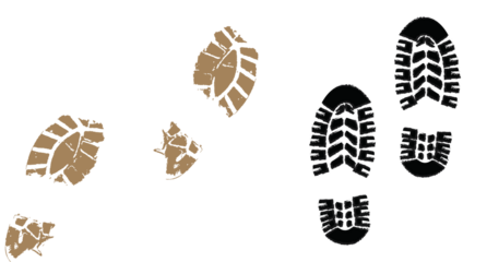 Boot marks shoes mark foot print 