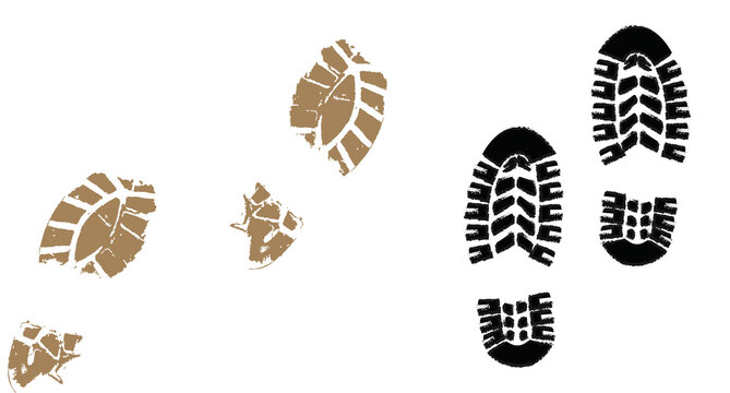 Boot marks shoes mark foot print 
