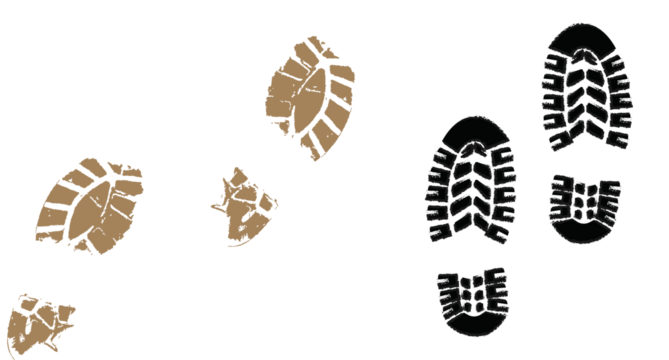 Boot marks shoes mark foot print 