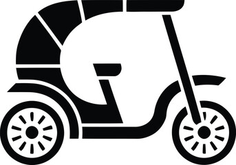 Classic Rickshaw Outline – Cultural Mobility Vector Art