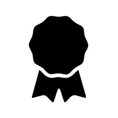 Achievement award ribbon vector icon representing quality Vector, illustration