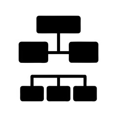 Hierarchical structure icon for business organization Vector, illustration