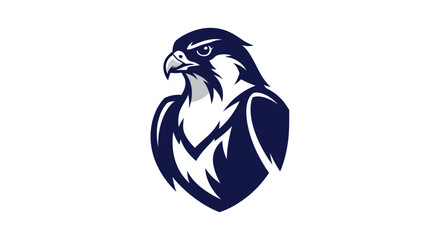 Stylized falcon head illustration on white background vector graphics