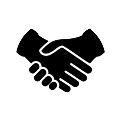 Handshake icon symbolizing agreement, partnership, and deal Vector, illustration