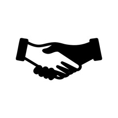 Handshake icon symbol for business agreement and partnership Vector, illustration