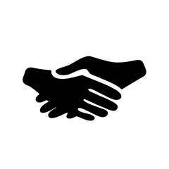 Business handshake icon representing agreement and partnership Vector, illustration