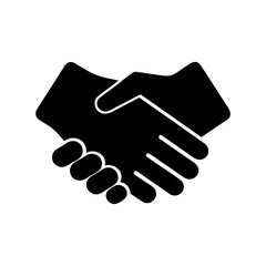 Handshake icon representing agreement and partnership Vector, illustration