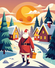 Christmas Day Full Artboard T-Shirt Designs, Merry Christmas Full Artboard Vector Collection, Festive Christmas Illustration