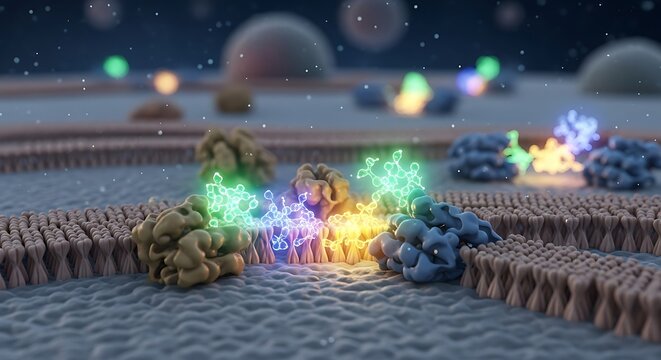 Microscopic Illustration of Enzyme-Substrate Interactions with Neurotransmitter Activity in a Cellular Environment