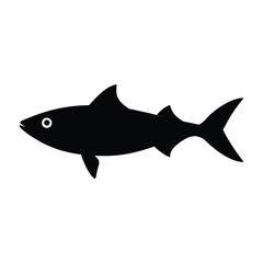 kingfish silhouette minimal icon on white background
