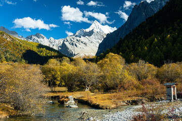 Beautiful landscape of Yading Nature Reserve.