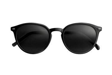 Stylish black sunglasses isolated on a transparent background ideal for summer fashion and outdoor activities