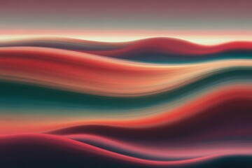 Fototapeta premium Sweeping Abstract Waves of Red Teal and Cream Colors image