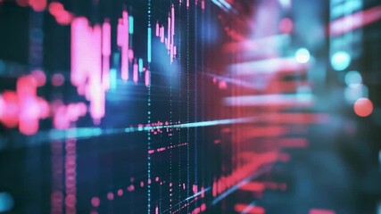 Displaying financial market data chart showing investment analysis - Powered by Adobe