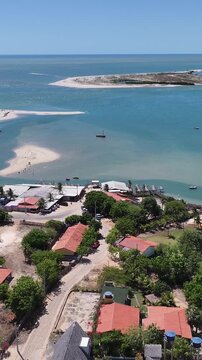 Macapa Beach At Luis Correia In Piaui Brazil. Beach Skyline. Nature Landscape. Summer Travel. Macapa Beach At Luis Correia In Piaui Brazil. Tropical Scenery.
