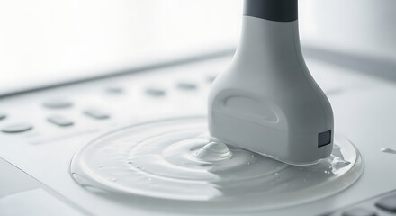 Ultrasound Device Pod Placed on Medical Scanner for Diagnostic Imaging and Health Assessments