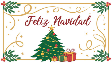 Illustration Merry Christmas Card 2025