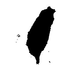Taiwan country map silhouette vector illustration