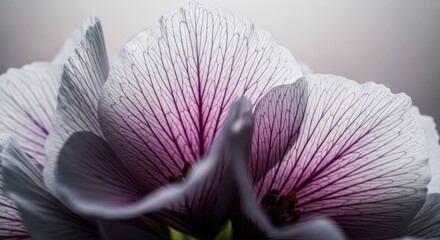 Close-up of a flower with striped petals, revealing inner structure