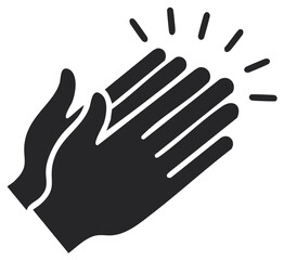 Obraz premium Clapping Hands Icon Illustration - Applause, Celebration, Success Gesture