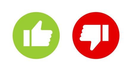 Thumb up and thumb down Vector Icons