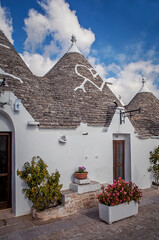 Trulli in Alberobello, Italy. Europe. UNESCO World Heritage Site.