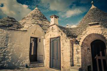 Trulli in Alberobello, Italy. Europe. UNESCO World Heritage Site.